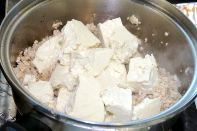 豆腐　ひき肉　カレー